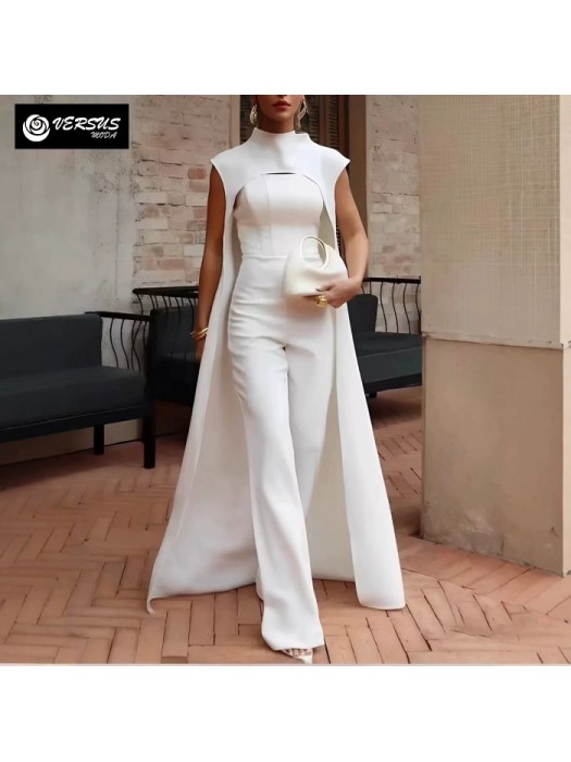 Vestito Donna Set Pantaloni Larghi Spolverino Sposa Diciottesimo Party SETEL10